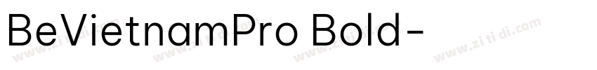 BeVietnamPro Bold字体转换